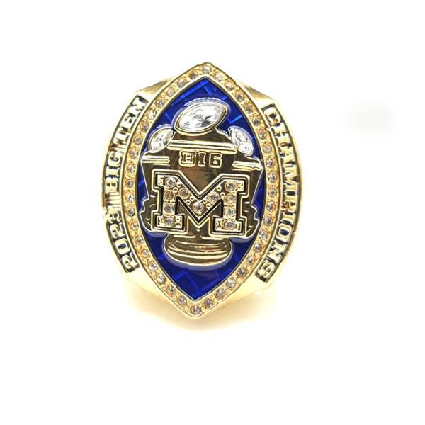 2024 Michigan Wolverines Big Ten Jim Harbaugh champions ring NCAA Rings 2024 big ten ring