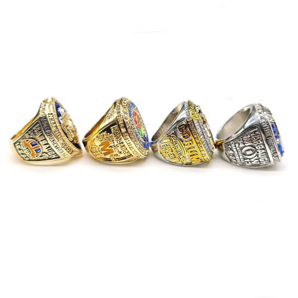 2024 Michigan Wolverines complete championship ring set of 4 ring – Rose Bowl ring, National Championship ring, Trophy ring, Big Ten Ring NCAA Rings 2024 big ten ring 3