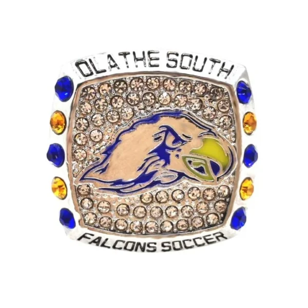 2021 Olathe South Falcons NCAA Soccer championship ring NCAA Rings 2021 Olathe South Falcons