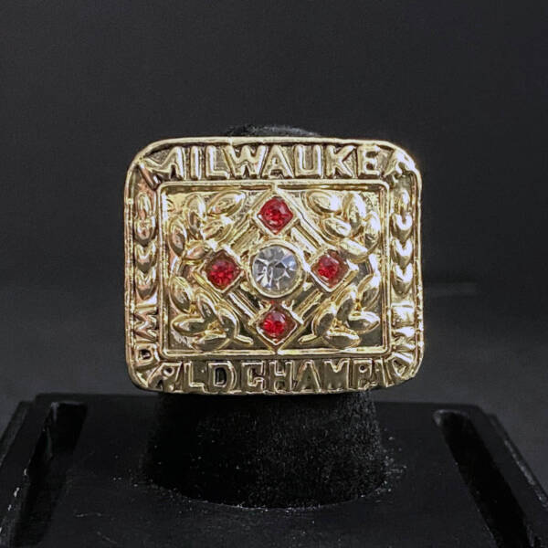 1957 Milwaukee Braves Hank Aaron ring – MLB World Series championship ring MLB Rings 1957 Milwaukee Braves