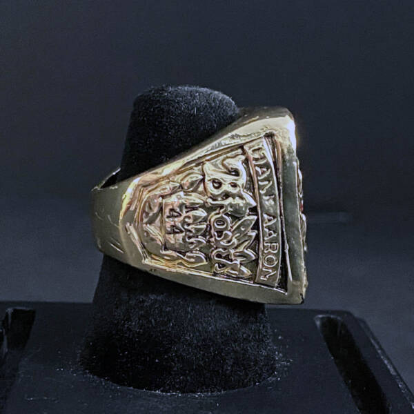 1957 Milwaukee Braves Hank Aaron ring – MLB World Series championship ring MLB Rings 1957 Milwaukee Braves 2