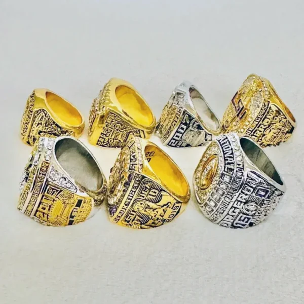 7 LSU Tigers National championships NCAA Football championship rings set NCAA Rings college backetball 5