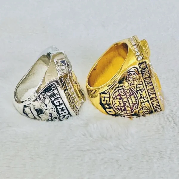 2007 & 2019 LSU Tigers NCAA Football National championship ring set replica NCAA Rings college backetball 4