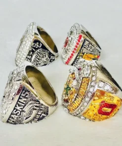 4 Ohio State championship rings – NCAA Big Ten champion rings collection NCAA Rings college backetball 2