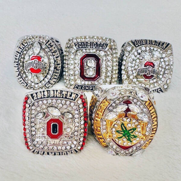 5 Ohio State Big Ten NCAA National championship rings set NCAA Rings college backetball 3