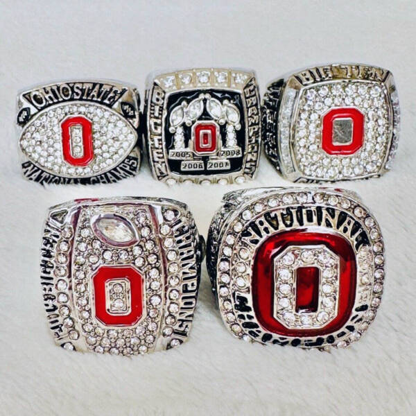 5 Ohio State NCAA championship rings set NCAA Rings college backetball 3