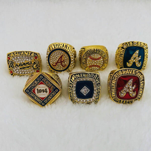 7 Atlanta Braves MLB World Series championship rings set MLB Rings Atlanta Braves 3