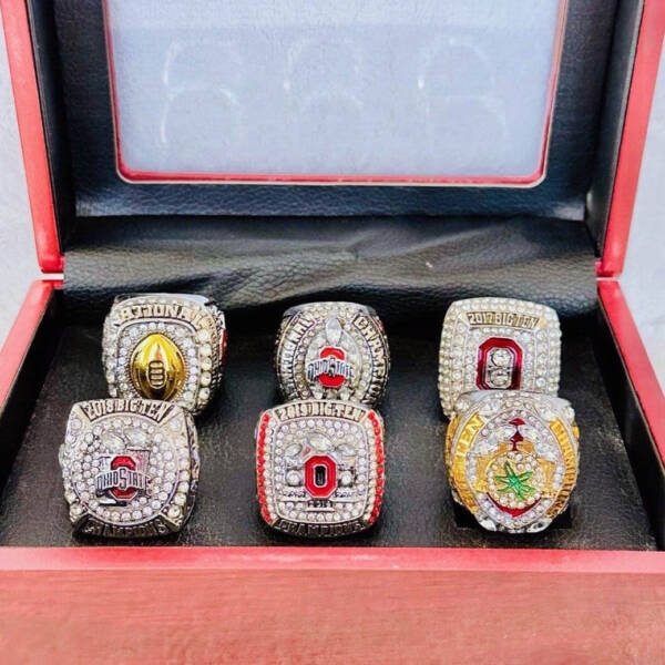 6 Ohio State Big Ten championship rings – NCAA National champion rings collection NCAA Rings championship ring