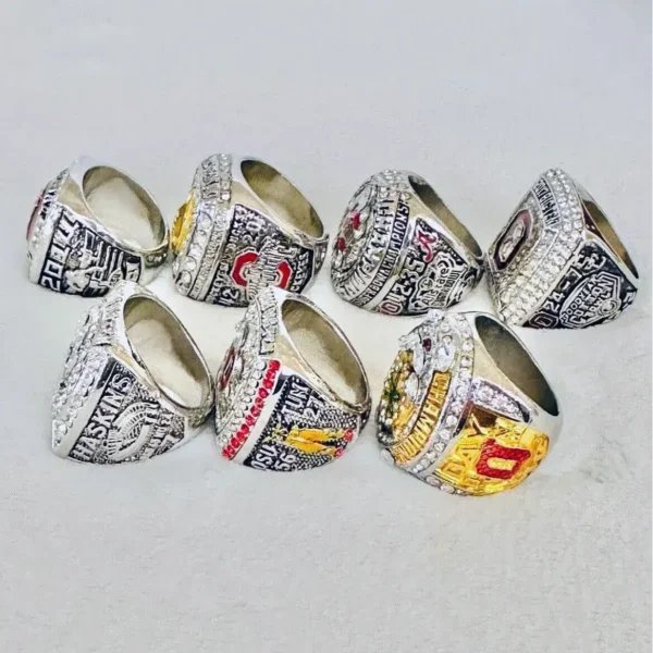 7 Ohio State NCAA National championship rings collectios NCAA Rings college backetball 2