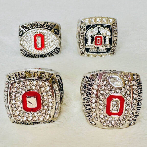 4 Ohio State Big Ten NCAA championship rings collection NCAA Rings college backetball 4