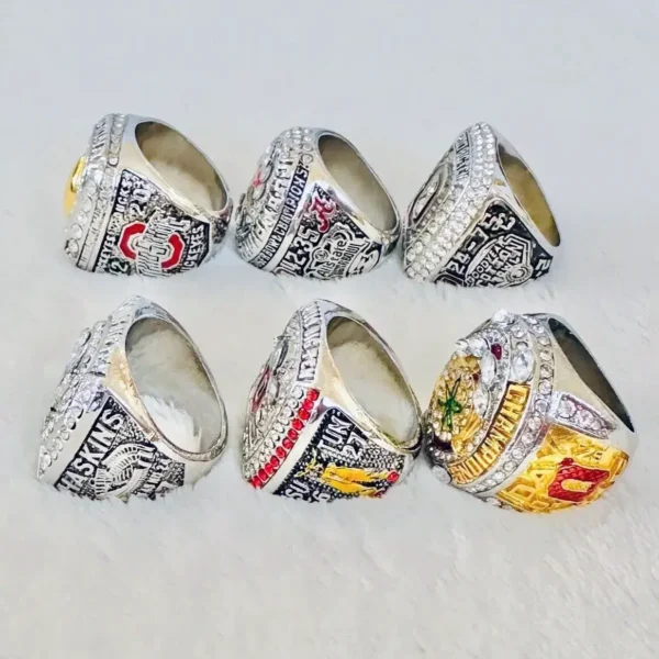 6 Ohio State Big Ten championship rings – NCAA National champion rings collection NCAA Rings championship ring 5