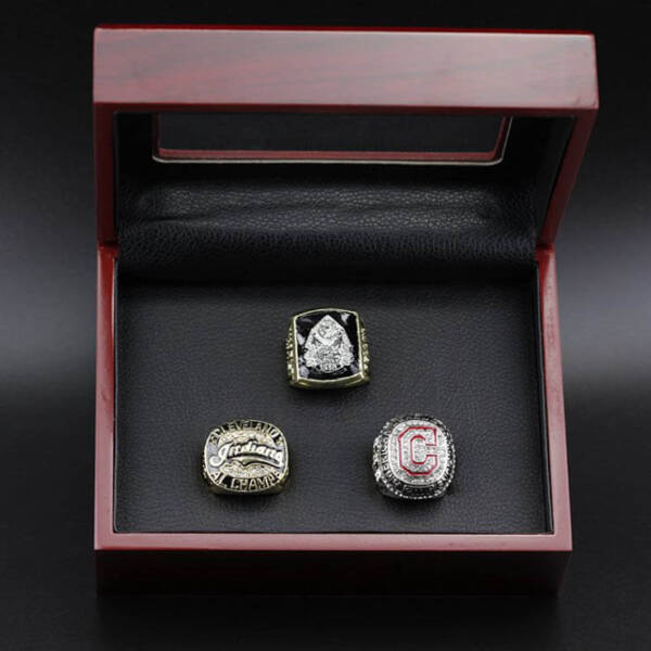 1948, 1995 & 2016 Cleveland Indians MLB World Series championship rings set MLB Rings Cleveland Indians 4