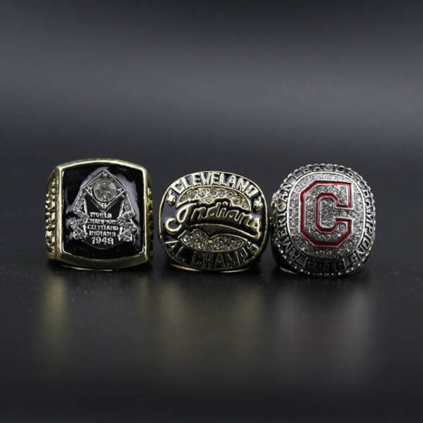 1948, 1995 & 2016 Cleveland Indians MLB World Series championship rings set MLB Rings Cleveland Indians