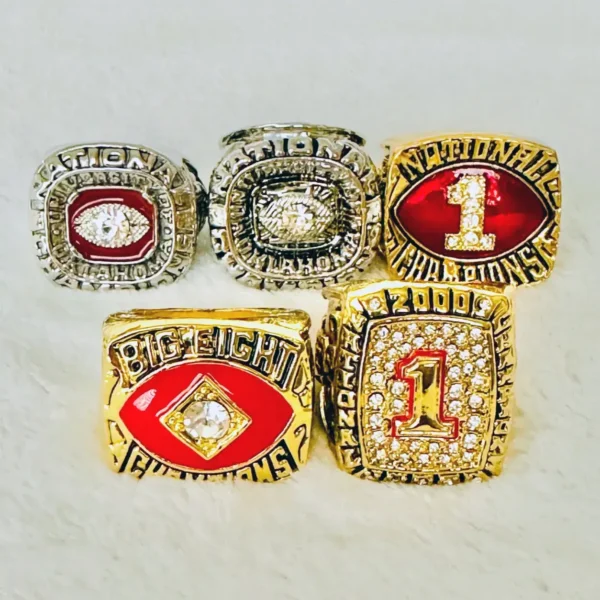 5 Oklahoma Sooners NCAA National championship ring collection NCAA Rings college baseball 4