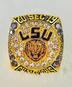 2019 LSU Tigers SEC championship ring – NCAA Football champion ring NCAA Rings 2019 LSU Tigers 2019 LSU Tigers SEC championship ring – NCAA Football champion ring NCAA Rings 2019 LSU Tigers