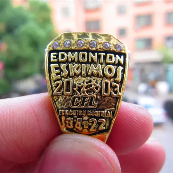 2003 Edmonton Eskimos (Elks) CFL Grey Cup championship ring Grey Cup rings championship replica ring 3