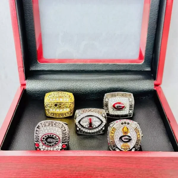 5 Georgia Bulldogs NCAA National championship rings collection NCAA Rings championship replica ring 5