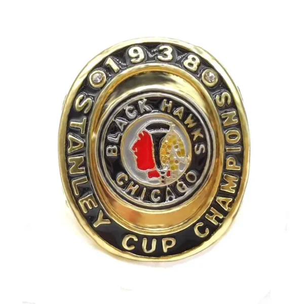 1938 Chicago Blackhawks NHL Stanley Cup championship ring NHL Rings 1938 Chicago Blackhawks 6