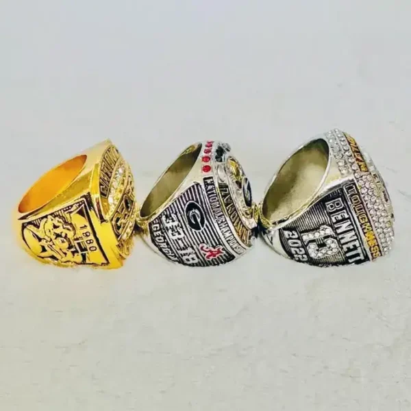 1980, 2022 & 2023 Georgia Bulldogs NCAA National championship ring collection NCAA Rings college backetball 2