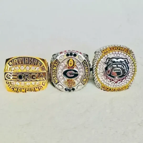 1980, 2022 & 2023 Georgia Bulldogs NCAA National championship ring collection NCAA Rings college backetball 4