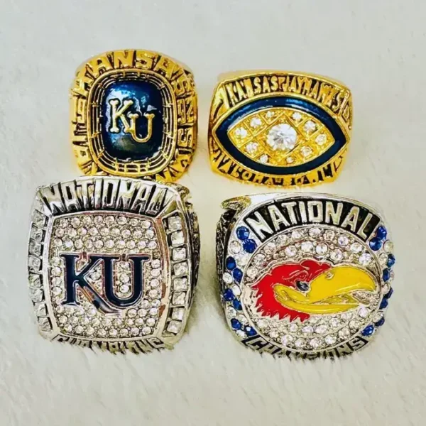 4 Kansas Jayhawks NCAA championship rings collection NCAA Rings college backetball 4