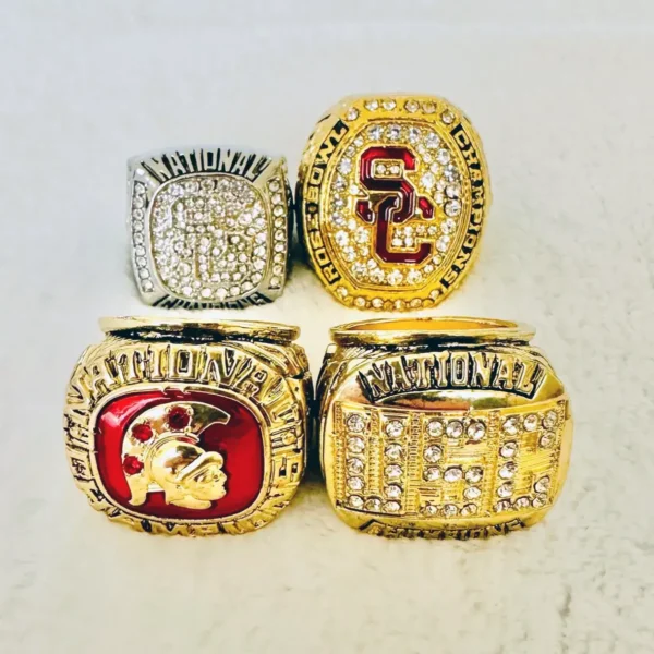 4 USC Trojans NCAA championship ring set NCAA Rings college backetball