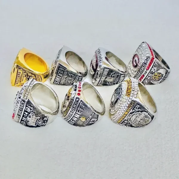 7 Georgia Bulldogs NCAA championship rings set NCAA Rings college backetball 2