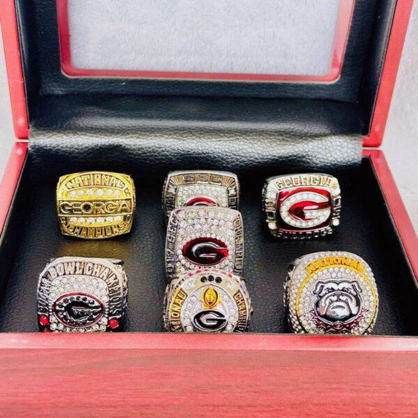 7 Georgia Bulldogs NCAA championship rings set NCAA Rings college backetball 5