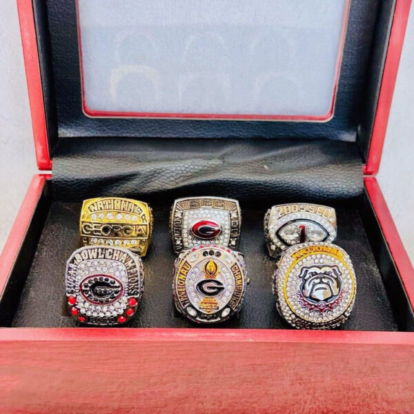 6 Georgia Bulldogs NCAA championship rings collection NCAA Rings championship replica ring 5