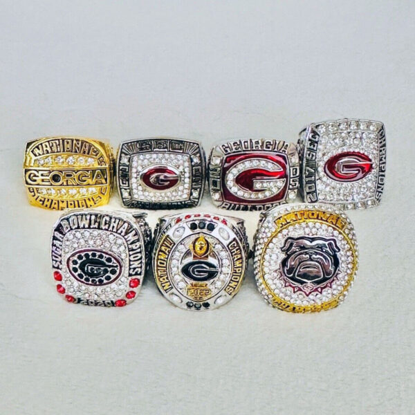 7 Georgia Bulldogs NCAA championship rings set NCAA Rings college backetball