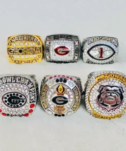 6 Georgia Bulldogs NCAA championship rings collection NCAA Rings championship replica ring 6 Georgia Bulldogs NCAA championship rings collection NCAA Rings championship replica ring