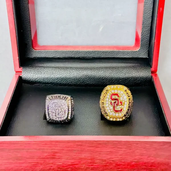 2 USC Trojans NCAA Rose Bowl & National championship rings NCAA Rings college backetball 5