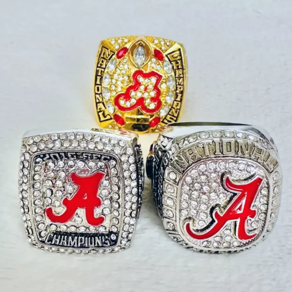 3 Alabama Crimson Tide NCAA 2015 Saban championship ring collection NCAA Rings Alabama Crimson Tide