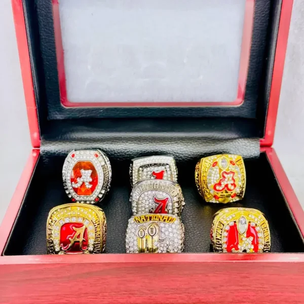 7 Alabama Crimson Tide NCAA championship rings set NCAA Rings Alabama Crimson Tide 5