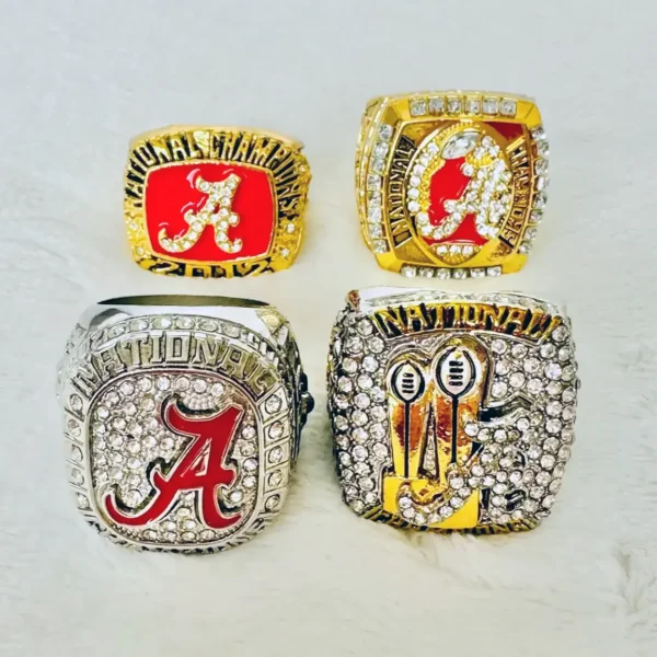 4 Alabama Crimson Tide NCAA championship ring set NCAA Rings Alabama Crimson Tide