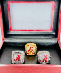 3 Alabama Crimson Tide NCAA 2015 Saban championship ring collection NCAA Rings Alabama Crimson Tide 2