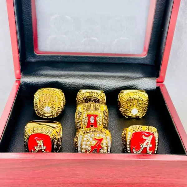 7 Alabama Crimson Tide NCAA championship rings set NCAA Rings Alabama Crimson Tide 5