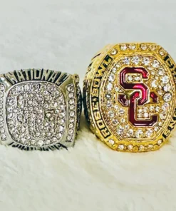 2 USC Trojans NCAA Rose Bowl & National championship rings NCAA Rings college backetball 2 USC Trojans NCAA Rose Bowl & National championship rings NCAA Rings college backetball