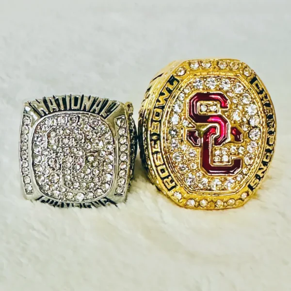 2 USC Trojans NCAA Rose Bowl & National championship rings NCAA Rings college backetball