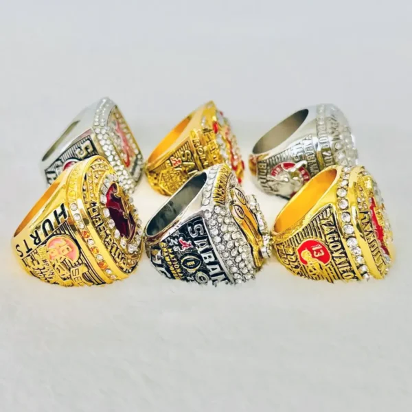 6 Alabama Crimson Tide NCAA National & SEC championship rings collection NCAA Rings Alabama Crimson Tide 4