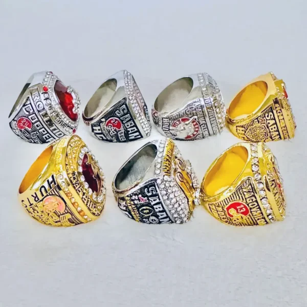 7 Alabama Crimson Tide NCAA championship rings set NCAA Rings Alabama Crimson Tide 4