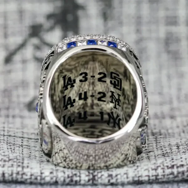 2024 Los Angeles Dodgers Fan championship ring with custom name – Premium Series MLB Rings 2024 Los Angeles Dodgers 6