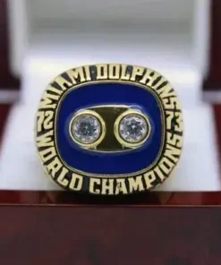1973 Miami Dolphins championship ring replica with custom name – Premium Series Football Rings 1973 dolphins