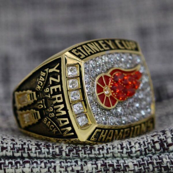 1998 Detroit Red Wings championship ring replica with custom name – Premium Series NHL Rings 1998 red wings 7