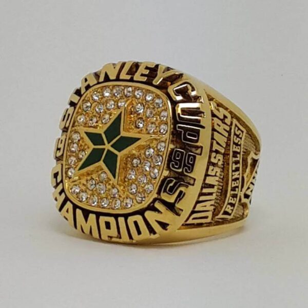 1999 Dallas Stars championship ring replica with custom name – Premium Series NHL Rings 1999 Dallas Stars 4