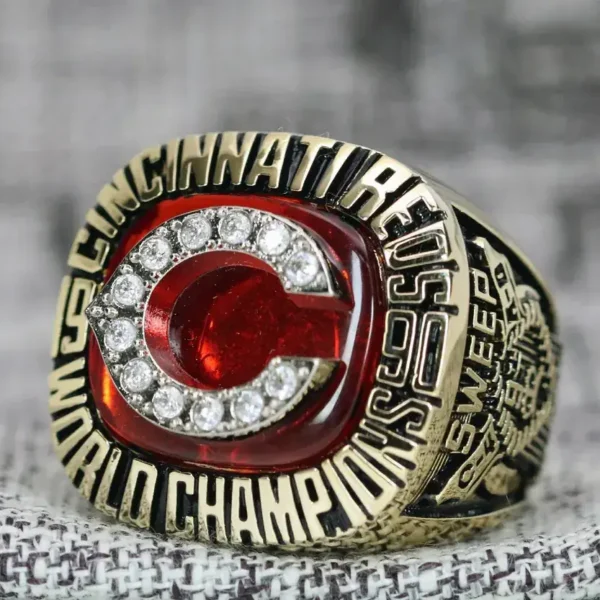 1990 Cincinnati Reds MLB championship ring replica with custom name – Premium Series MLB Rings 1990 Cincinnati Reds 4