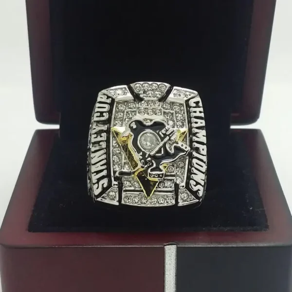 2009 Pittsburgh Penguins championship ring replica with custom name – Premium Series NHL Rings 2009 penguins