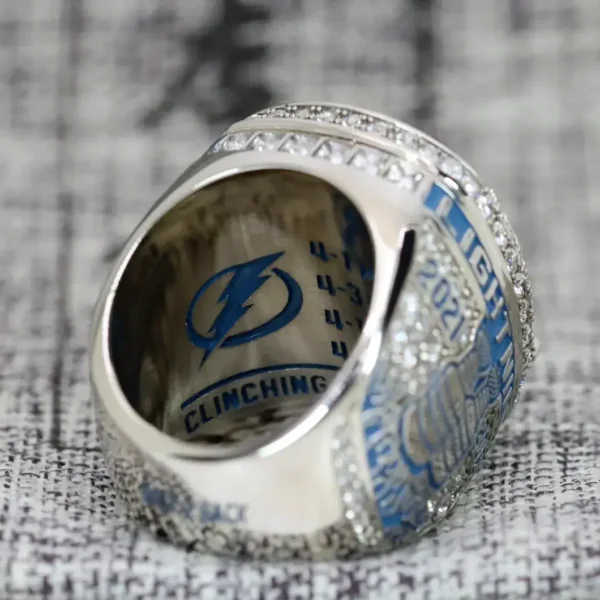 2021 Tampa Bay Lightning NHL championship ring replica with custom name – Premium Series NHL Rings 2021 Tampa Bay Lightning 9