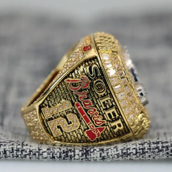 2021 Atlanta Braves MLB championship ring replica with custom name – Premium Series MLB Rings 2021 Atlanta Braves 5