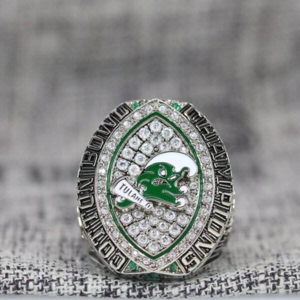 2023 Tulane Green Wave Cotton Bowl championship ring replica with custom name – Premium Series NCAA Rings 2023 Cotton Bowl